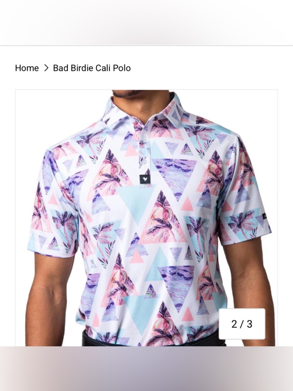 Bad Birdie Men’s Cali Golf Polo